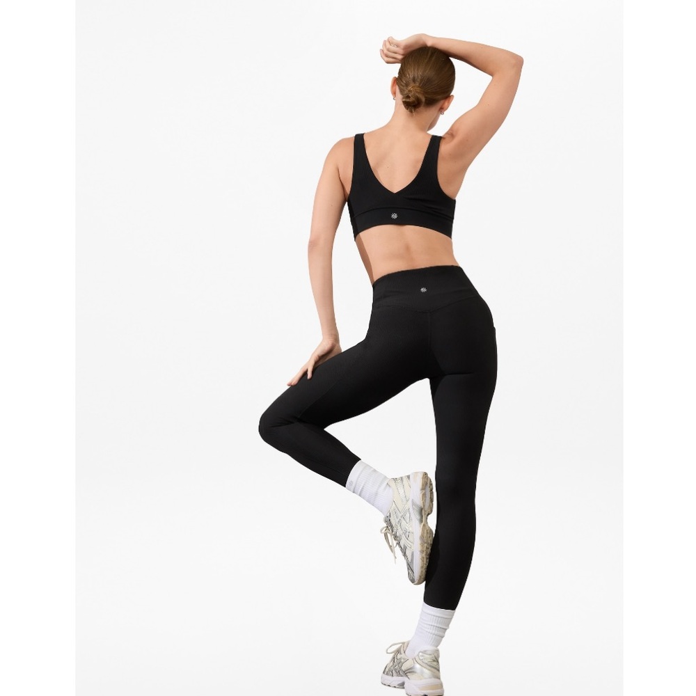 NWT Athleta Breathe Rib Longline SPorts Bra A-C | Black - Picture 3 of 13